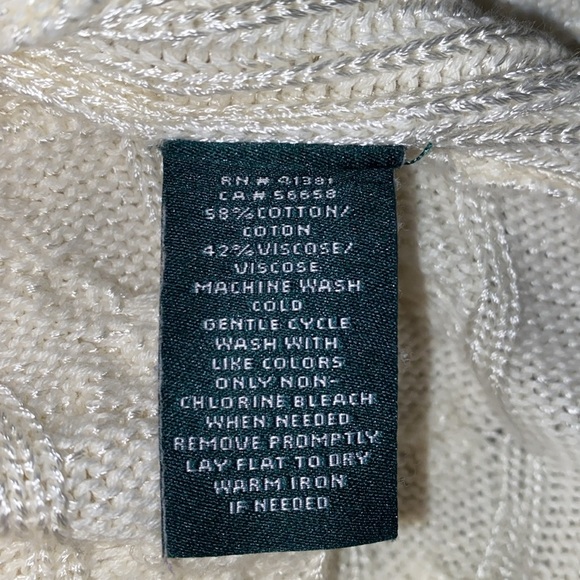 Lauren Ralph Lauren Chic White Cable Knit Sleeveless Tunic - Picture 8 of 8